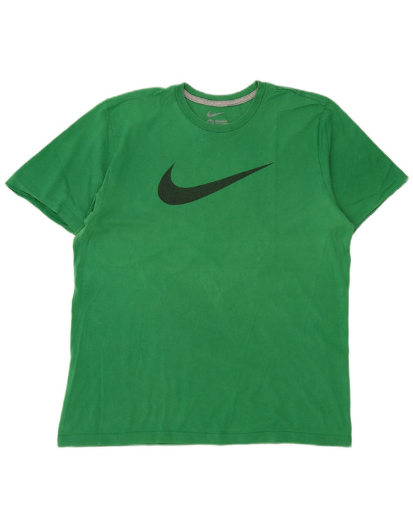Nike Herren-T-Shirt mit Standard-Passform, Grafik, XL, grüne Baumwolle