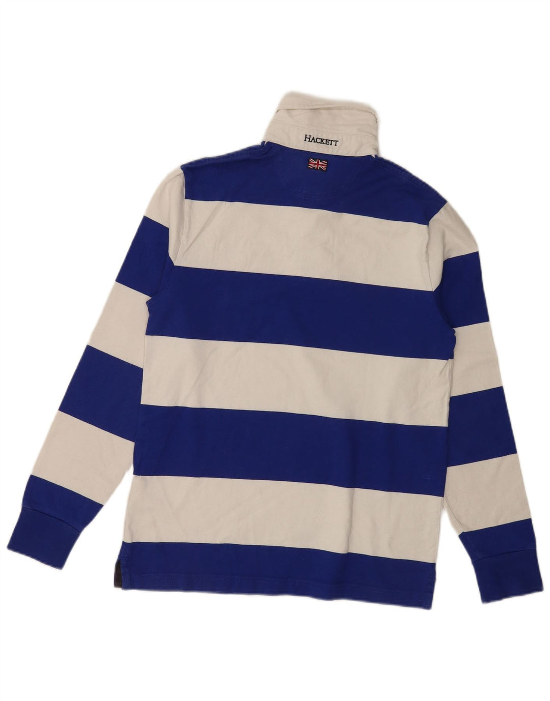 Hackett Tailored Fit Graphic Rugby-Poloshirt für Herren, klein, blau gestreift