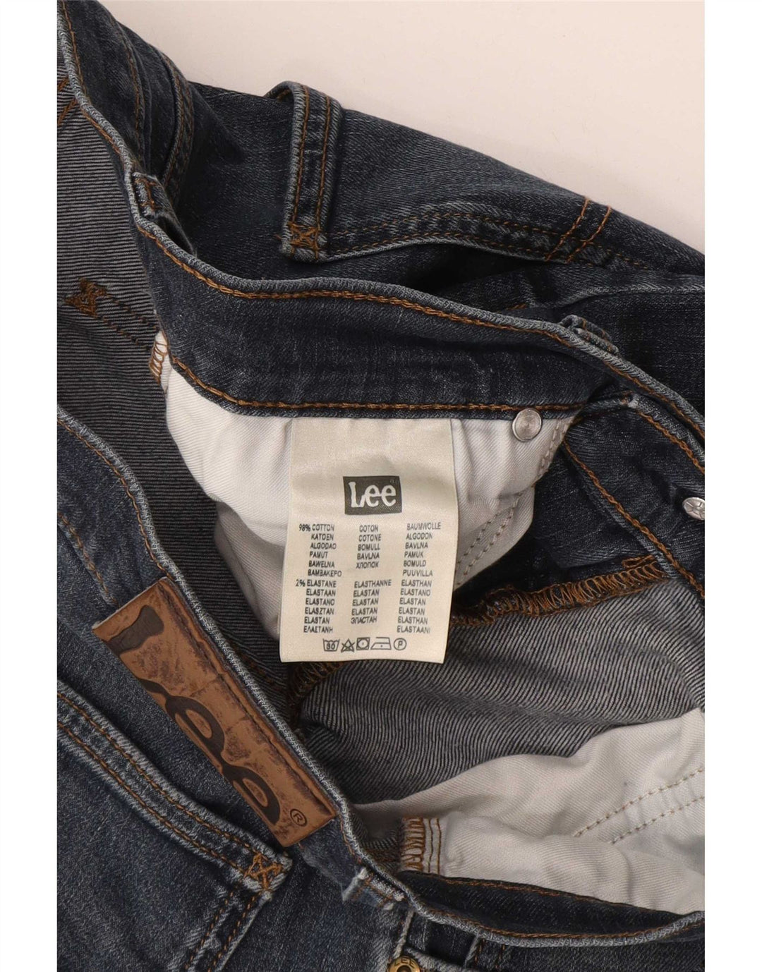 Lee Herren Arvin Slim Jeans W32 L32 Marineblau Baumwolle