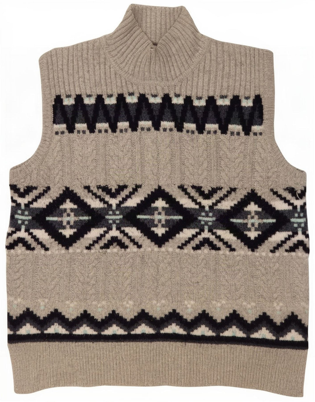 Marks & Spencer Herren-Weste-Tanktop aus mittelgrauem, geometrischem Polyester