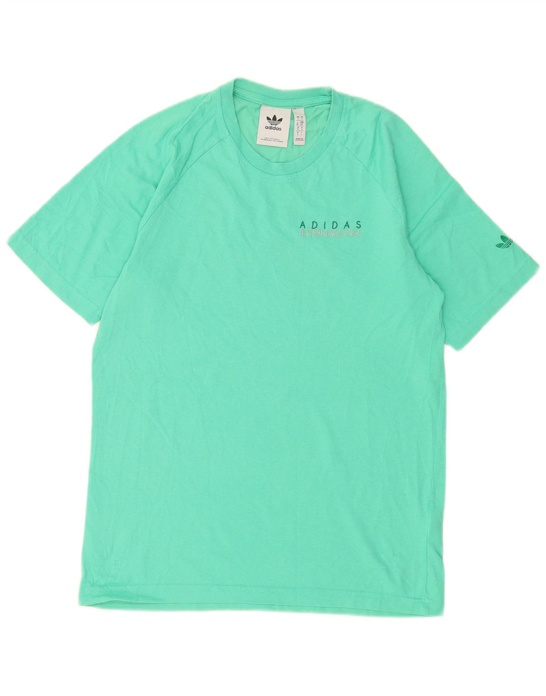 Adidas Herren Grafik T-Shirt Top Small Türkis Baumwolle