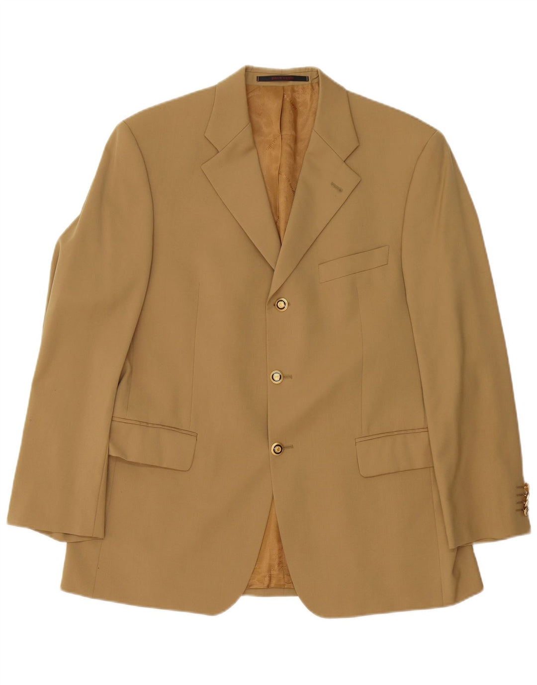 PIERRE CARDIN Herren 3-Knopf-Blazerjacke UK 40 Große beige Schurwolle