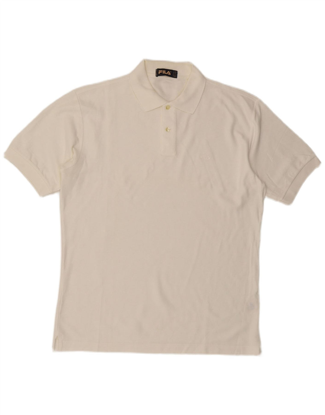 Fila Herren-Poloshirt, groß, weiße Baumwolle