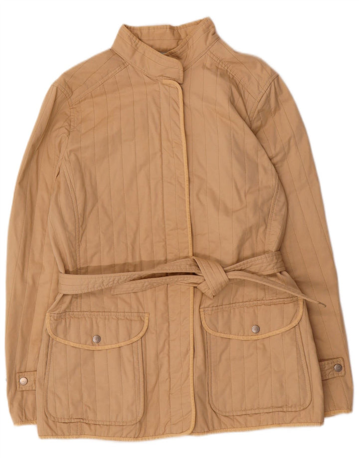 Fay Damen Steppjacke UK 18 XL Beige Baumwolle