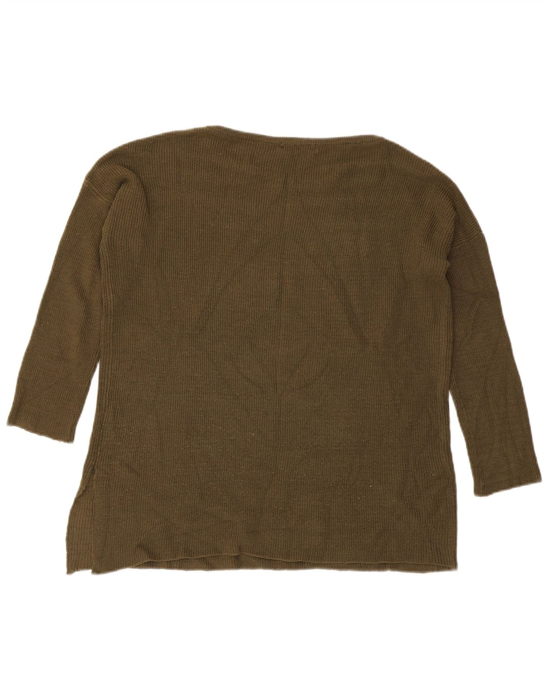Zara Damen-Pullover mit U-Boot-Ausschnitt, Gr. 14, mittleres Khaki