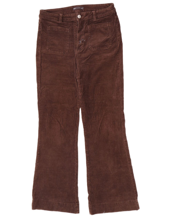 Marks & Spencer Damen Flare-Cordhose UK 12 Medium W30 L30 Braun