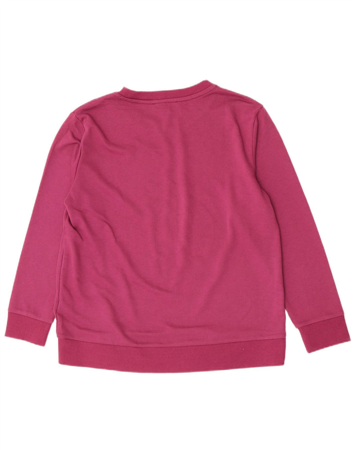 Dkny Damen Grafik-Sweatshirt-Pullover UK 14 Medium Lila Baumwolle