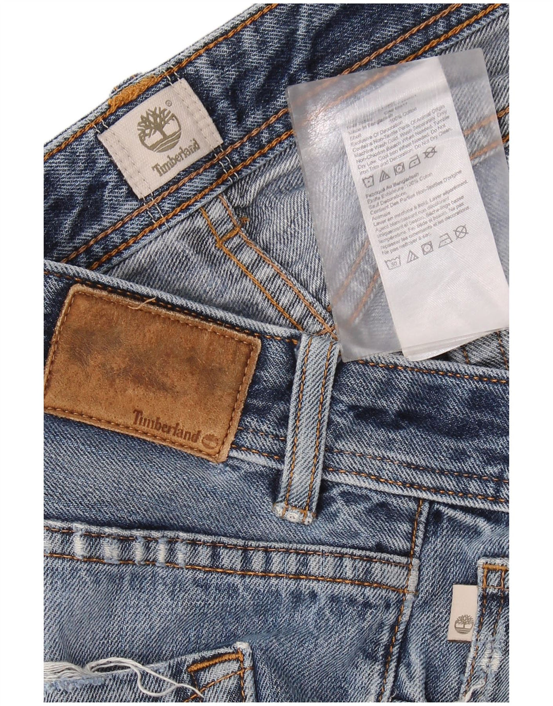 TIMBERLAND Herren Straight Jeans W34 L31 Blaue Baumwolle