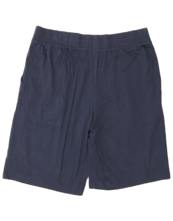 Tommy Hilfiger Herren-Sportshorts mit Grafik, groß, marineblaue Baumwolle