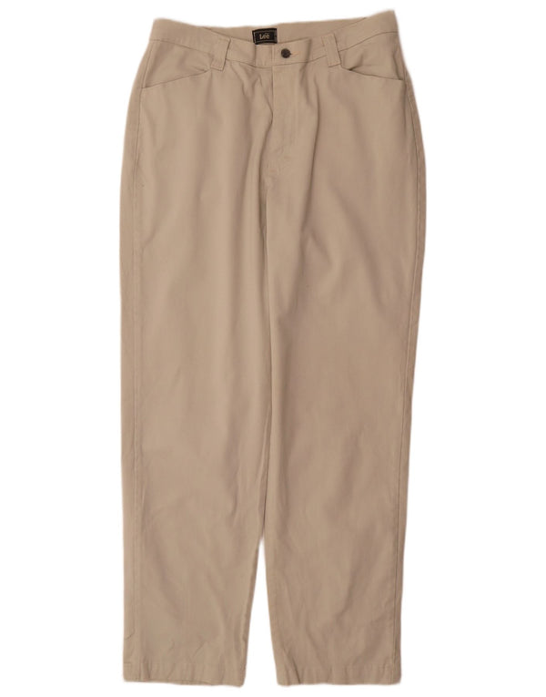 Lee Damen-Chinohose mit hoher Taille, konisch zulaufend, US 16, 2XL, W32, L31, Beige, Baumwolle