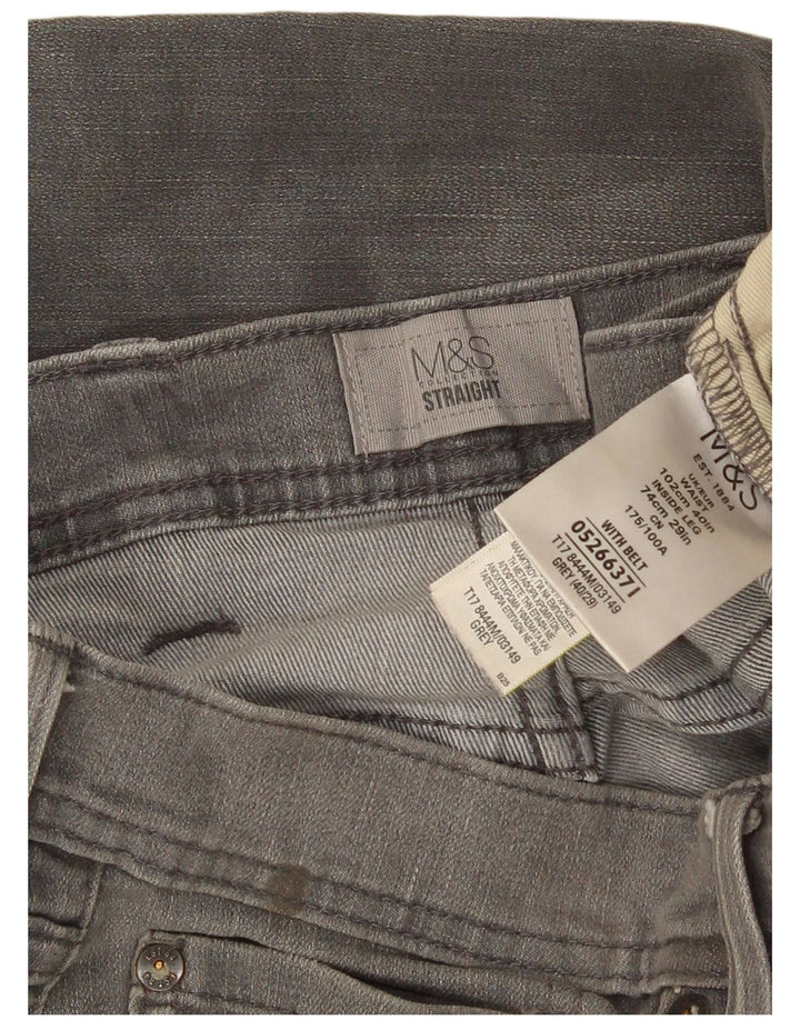 Marks & Spencer Herren Straight Jeans W40 L29 Graue Baumwolle