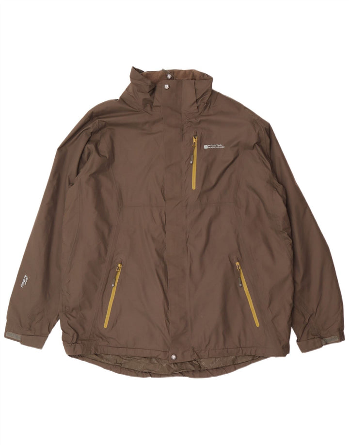 Mountain Warehouse Herren-Regenjacke UK 42 XL Khaki Nylon