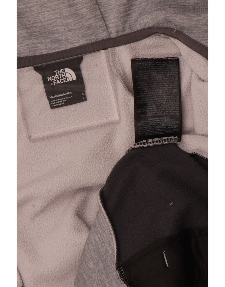 The North Face Herren-Kapuzenpullover mit Reißverschluss, klein, grau geflecktes Polyester