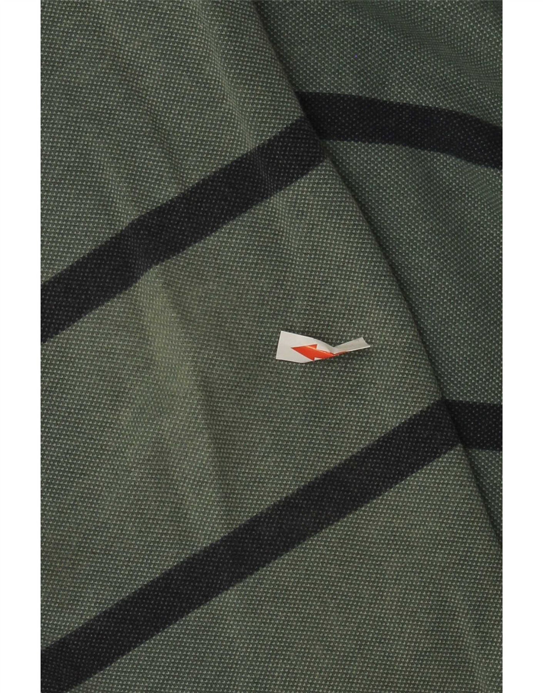 J. Crew Herren-Sweatshirt mit Reißverschluss am Hals, mittelgrün gestreifte Baumwolle