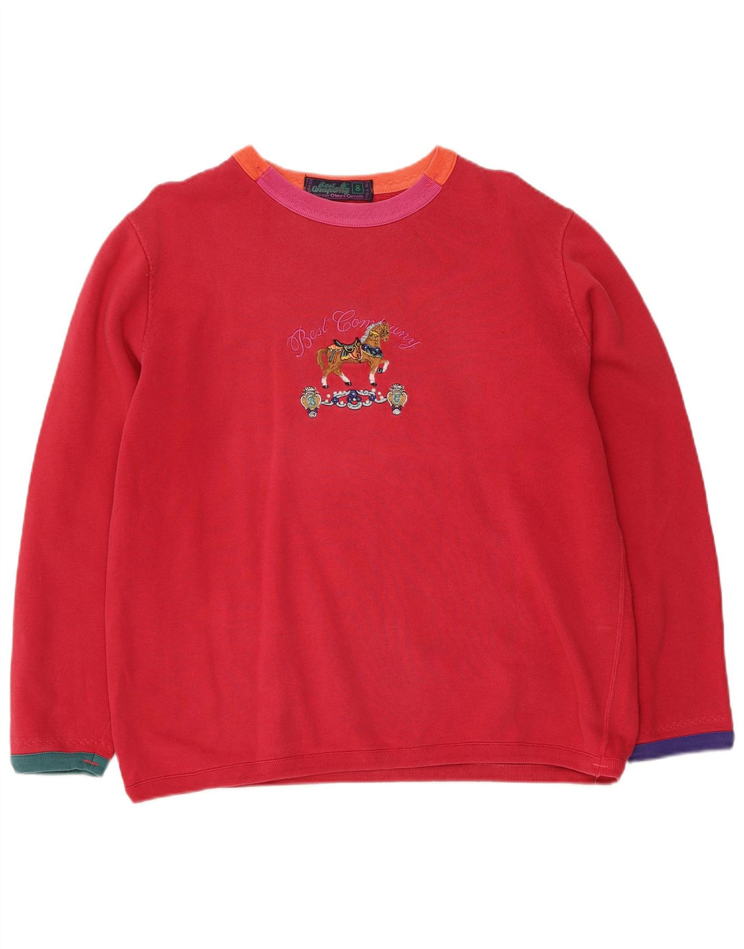 BEST COMPANY Damen-Sweatshirt, übergroß, mit Grafik, Gr. 8, Rot