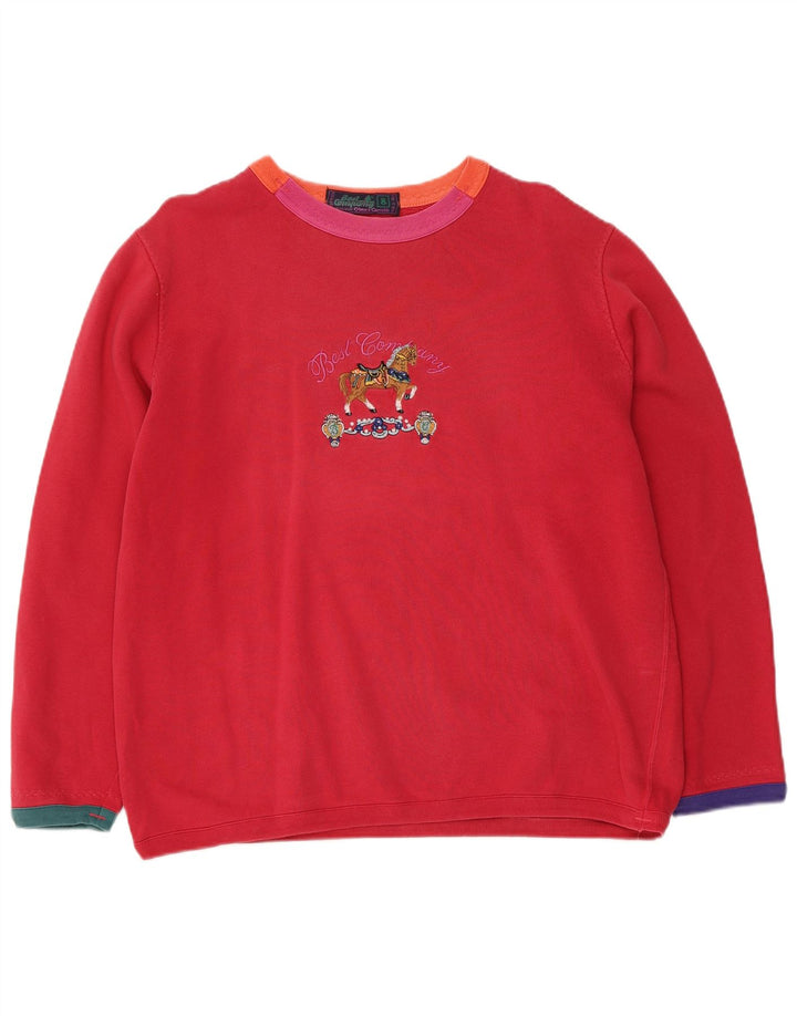 BEST COMPANY Damen-Sweatshirt, übergroß, mit Grafik, Gr. 8, Rot