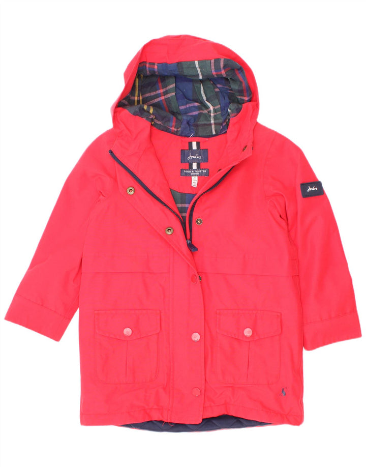 Joyce Mädchen-Regenmantel mit Kapuze, 3–4 Jahre, rotes Polyester