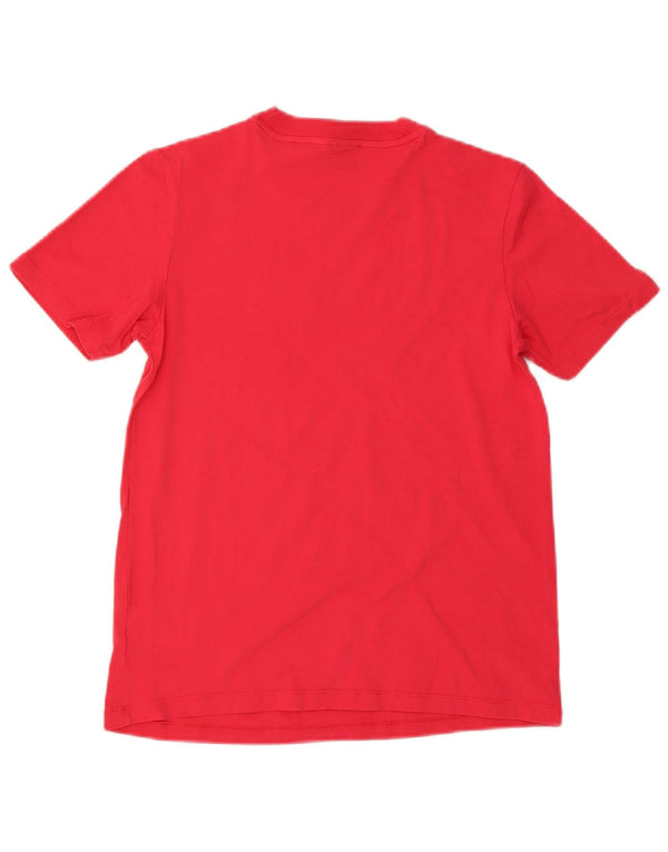 ADIDAS Damen Grafik T-Shirt Top UK 12 Mittelrosa Baumwolle