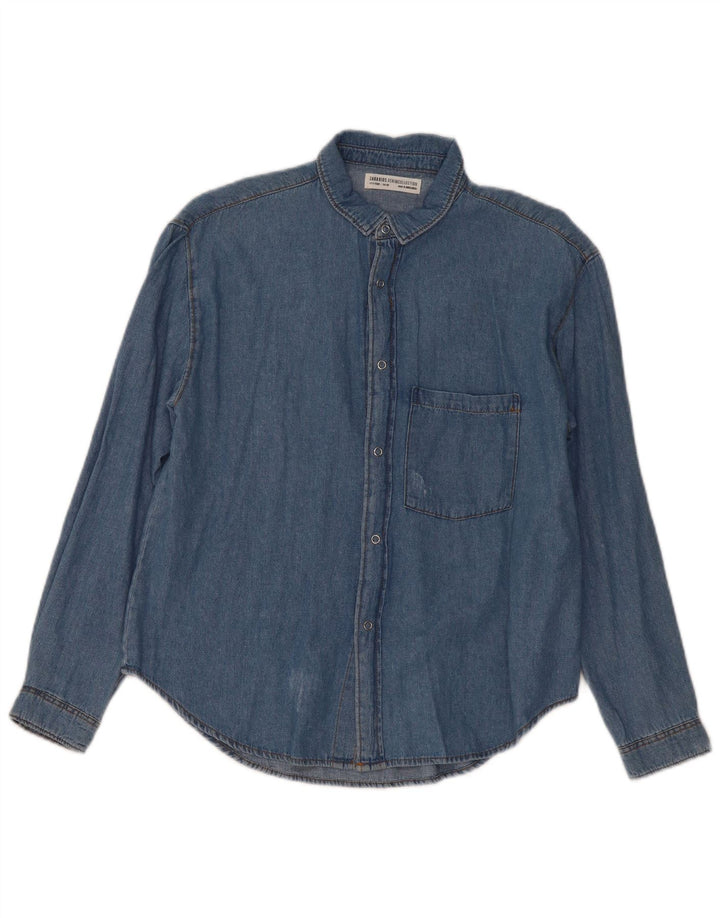 Zara Jeanshemd für Jungen, 13–14 Jahre, blaue Baumwolle