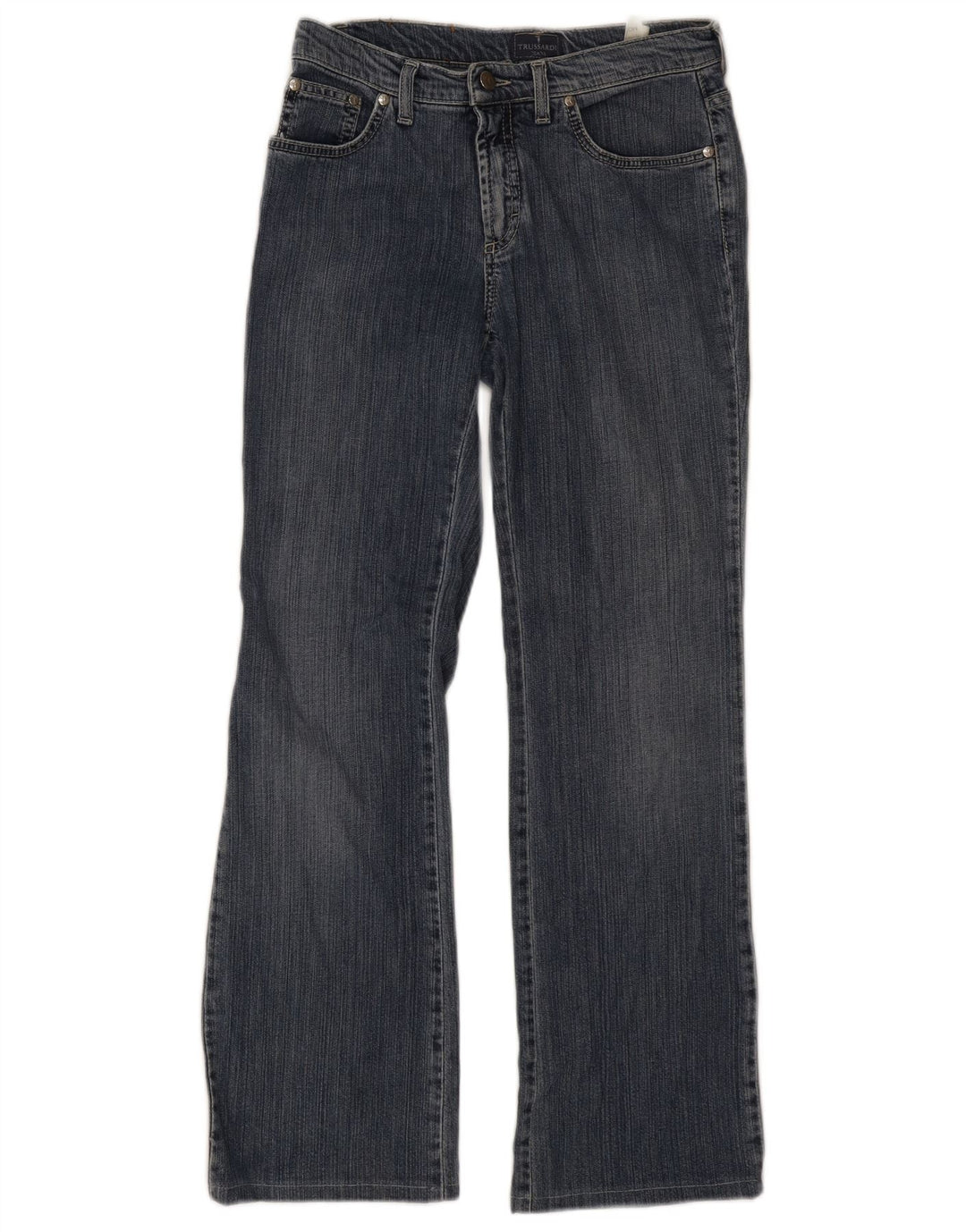TRUSSARDI Damen Bootcut Jeans W27 L29 Blaue Baumwolle