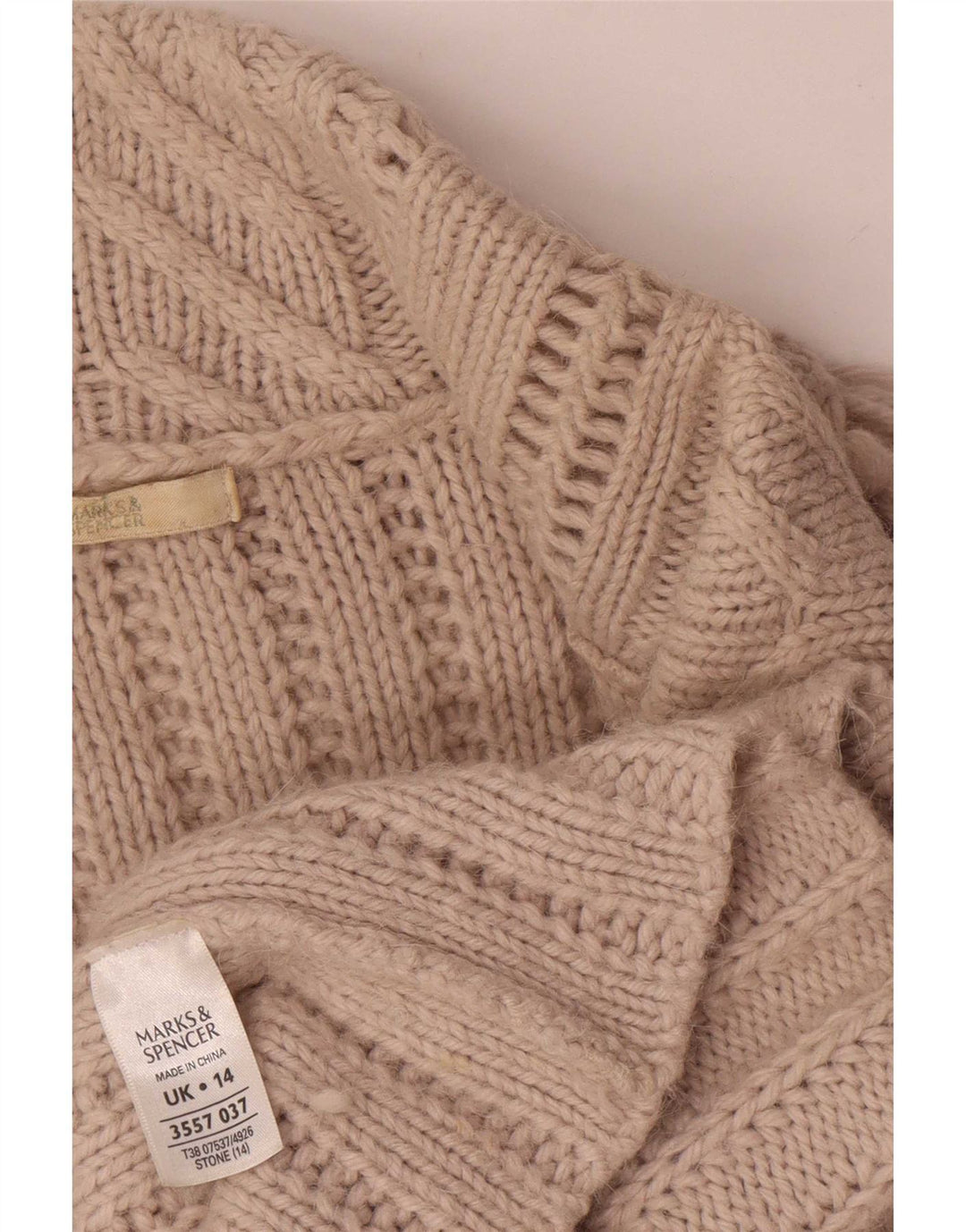 Marks & Spencer Damen-Cardigan-Pullover UK 14 Large Grau Acryl