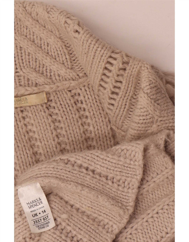 Marks & Spencer Damen-Cardigan-Pullover UK 14 Large Grau Acryl