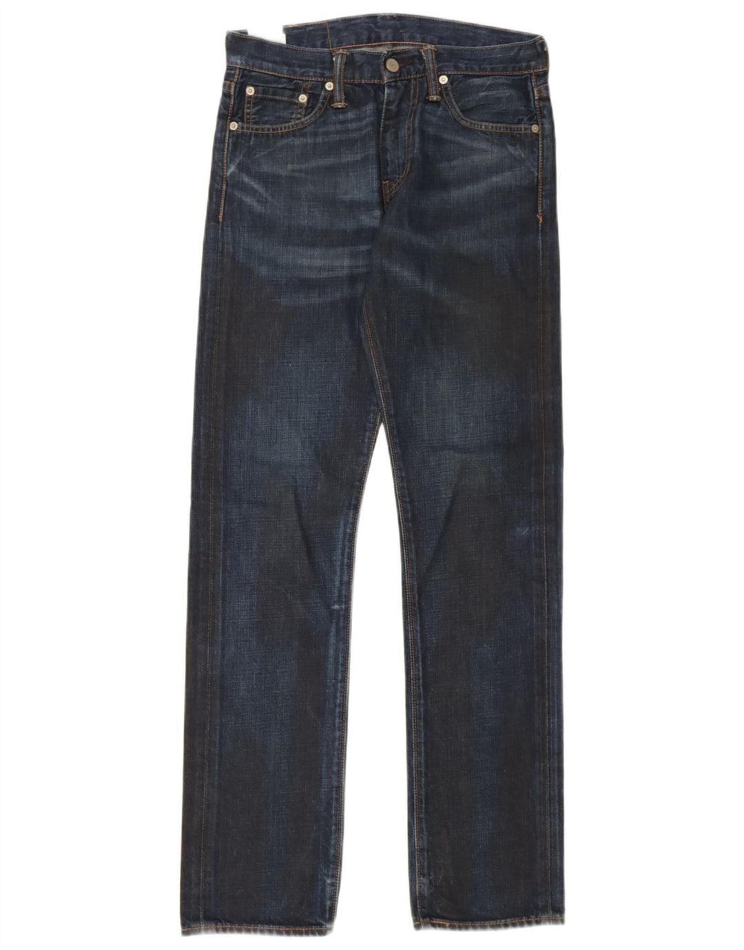 Levi's Herren 504 Straight Jeans W28 L32 Marineblau Baumwolle