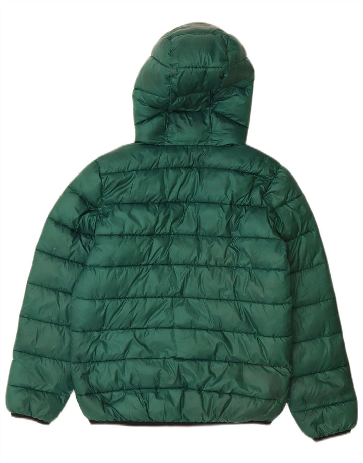 Champion wattierte Jungenjacke mit Kapuze, 9–10 Jahre, mittelgrünes Polyester