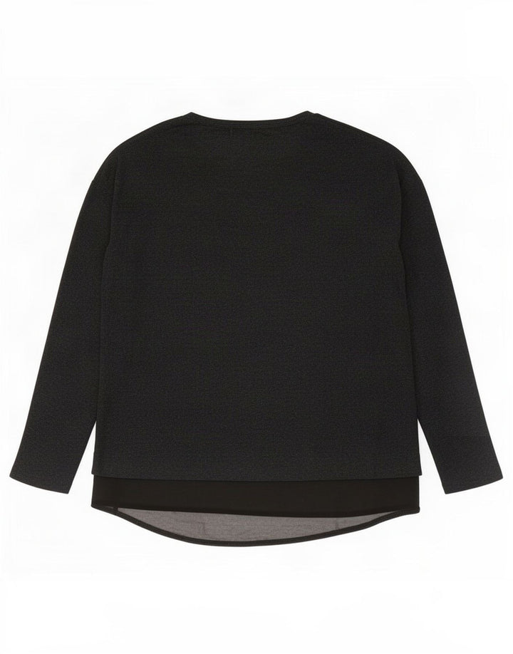 Zara Damen-Oversize-Oberteil mit langen Ärmeln, UK 10, Small, Grau, Farbblock