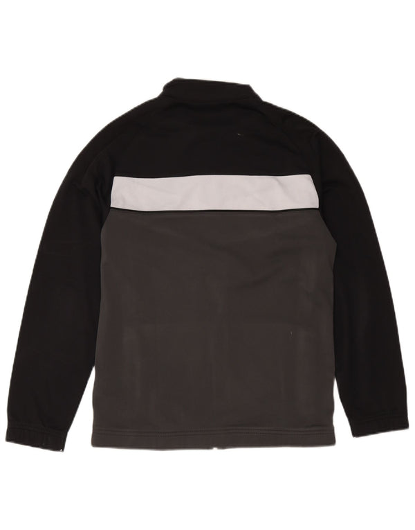 Nike Jungen-Trainingsanzugoberteil, Jacke, 12–13 Jahre, groß, graues Farbblock-Polyester