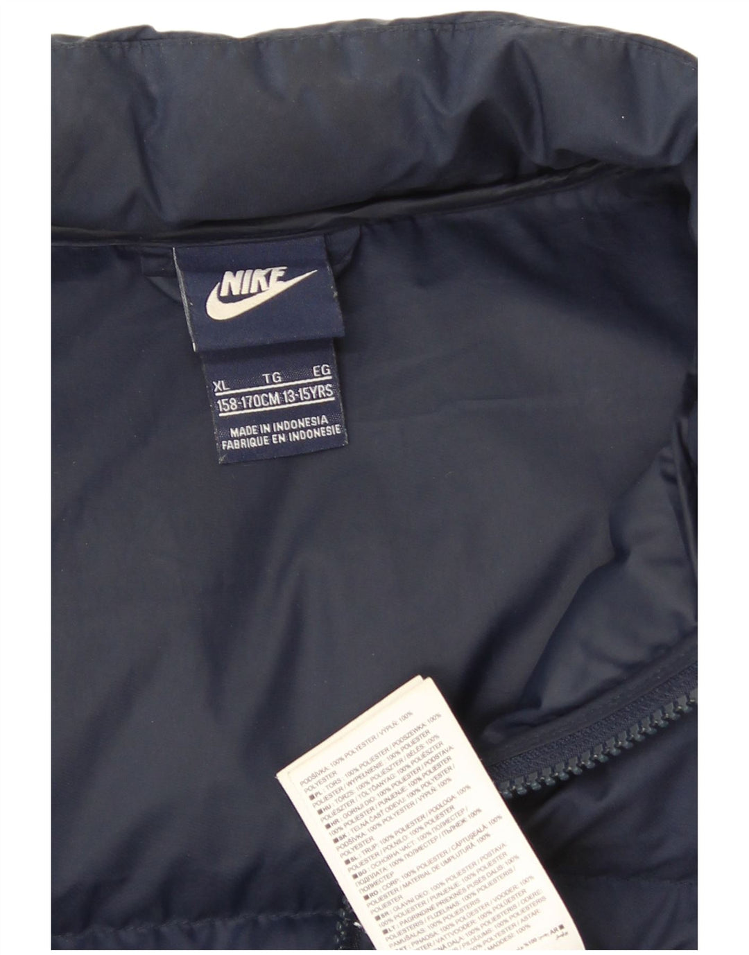 Nike Wattierte Weste für Jungen, 13–14 Jahre, XL, Marineblau, Polyester
