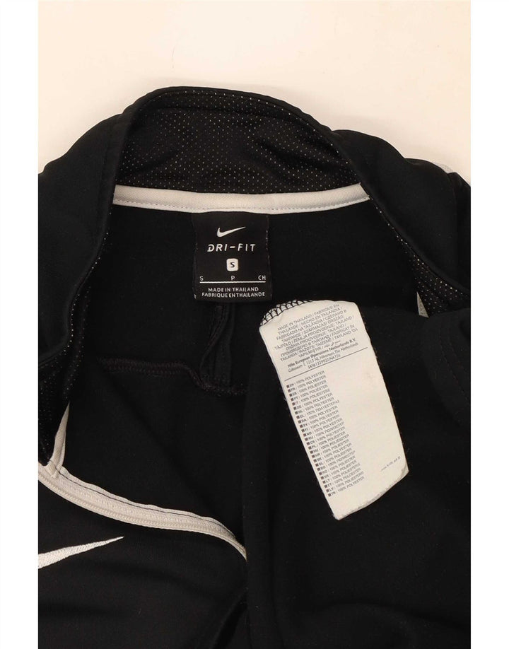 Nike Herren Dri Fit Pullover-Trainingsanzug mit Reißverschluss, Größe S, Schwarz, Farbblock