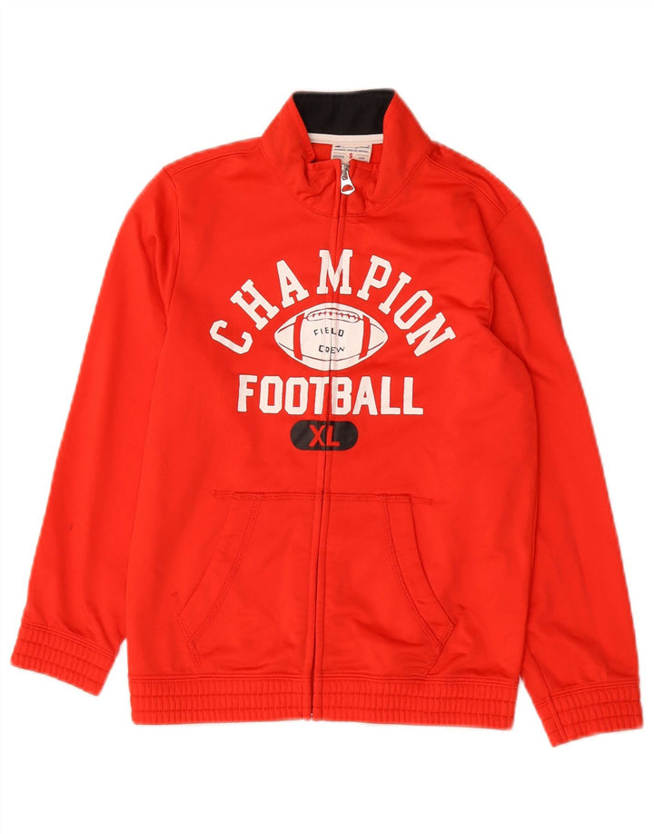 Champion Jungen-Trainingsanzugoberteil mit Grafik, 7–8 Jahre, Größe S, Rot, Polyester