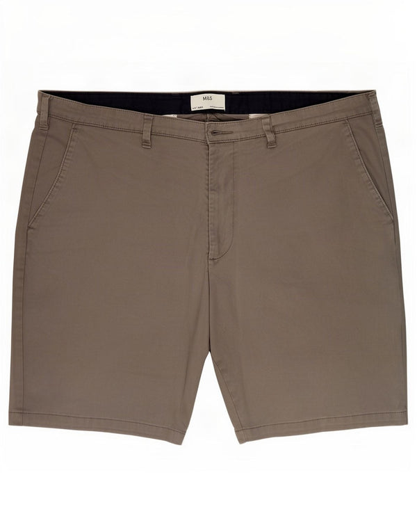 Marks & Spencer Herren Chinoshorts 2XL W42 Grau Baumwolle