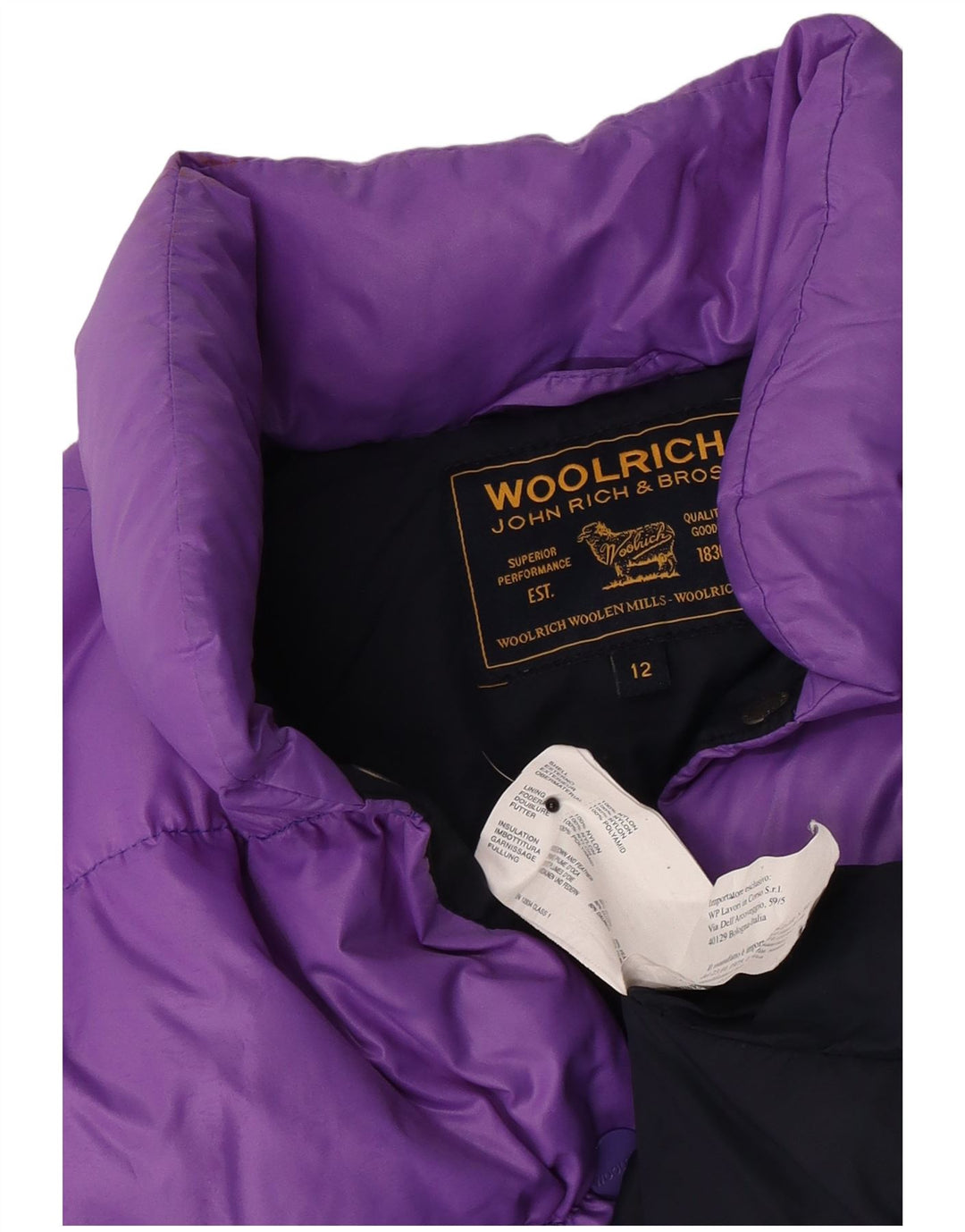 Woolrich Wattierte Jacke für Mädchen, 11–12 Jahre, lila Nylon