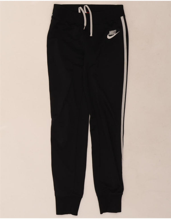 Nike Damen Trainingshose Jogger UK 6 XS Schwarz gestreift Polyester