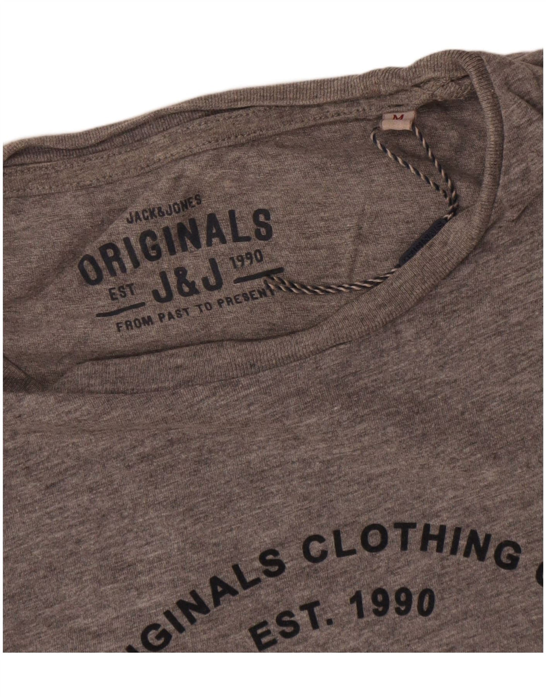 Jack & Jones Herren-T-Shirt mit Grafik, mittelgraue Baumwolle