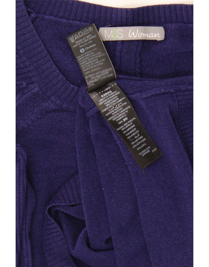 Marks & Spencer Damen-Pullover mit U-Boot-Ausschnitt, Gr. 12, mittleres Marineblau