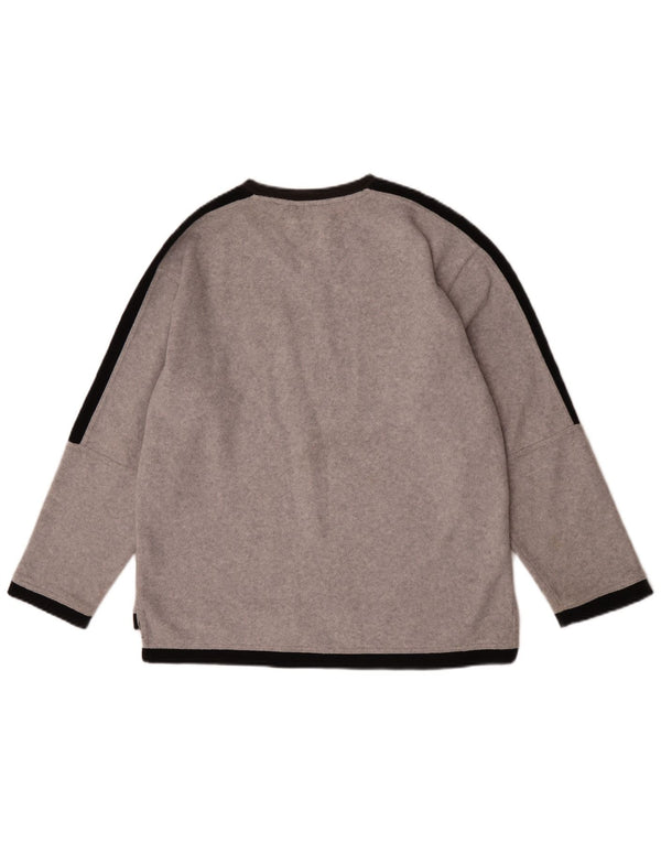 Fila Jungen-Fleecepullover mit Grafik, 15–16 Jahre, XL, graues Farbblock-Polyester