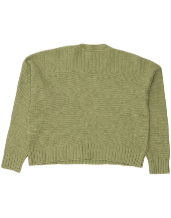 John Lewis Damen-Pullover, bauchfrei, übergroß, Rundhalsausschnitt, Gr. 14, Grün
