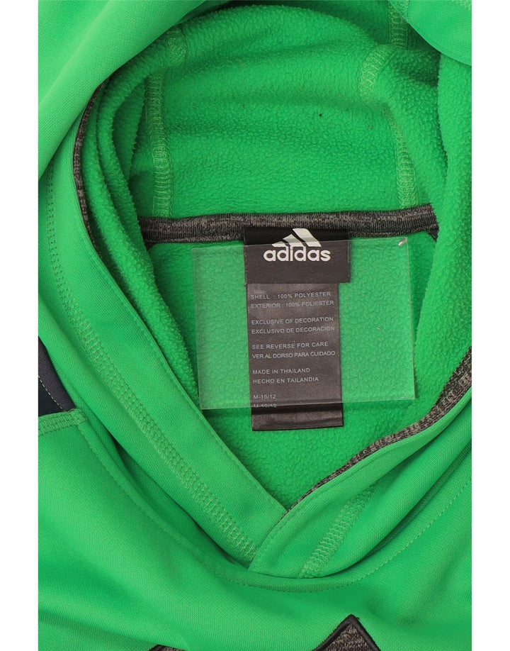 ADIDAS Climawarm Hoodie-Pullover für Jungen, 10–11 Jahre, Mittelgrün, Farbblock