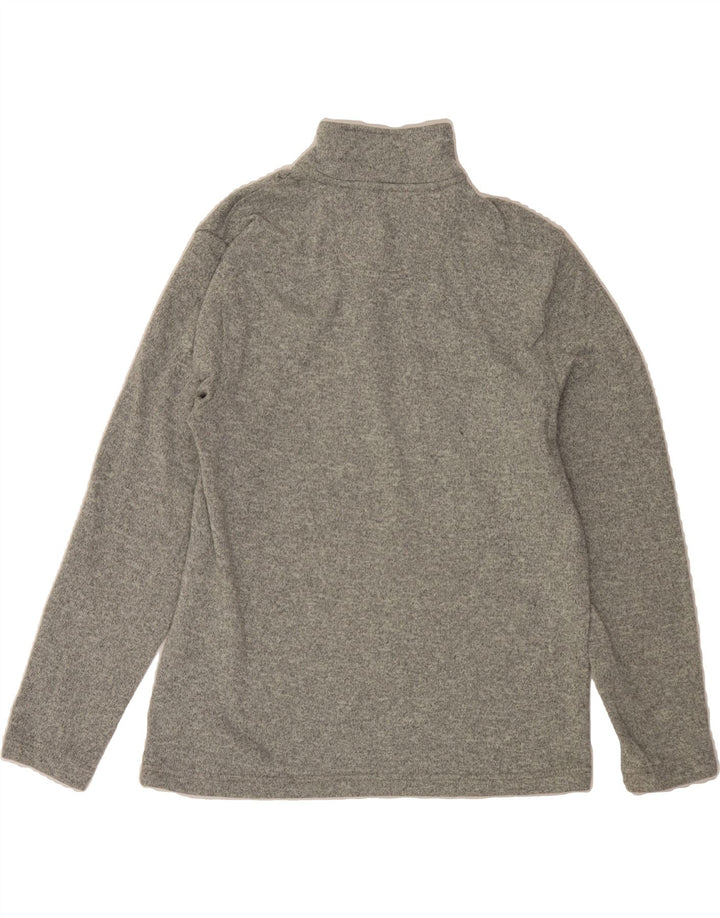 IZOD Womens Zip Neck Sweatshirt Jumper UK 14 Medium Grey Polyester Vintage Izod and Second-Hand Izod from Messina Hembry 