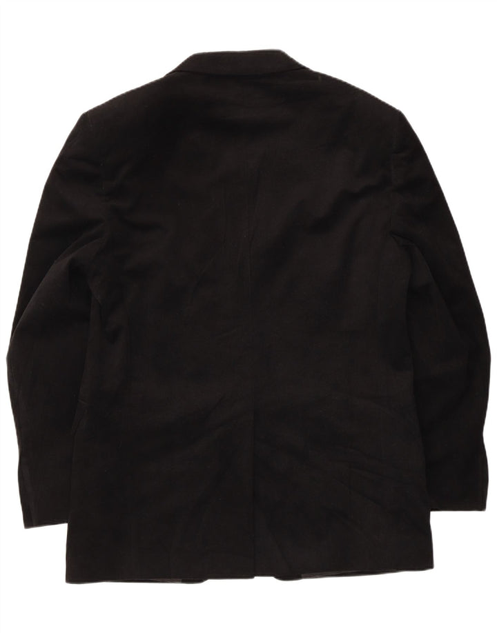 Marks & Spencer Herren-Velours-Blazer mit 2 Knöpfen, UK 40, Mittelschwarz