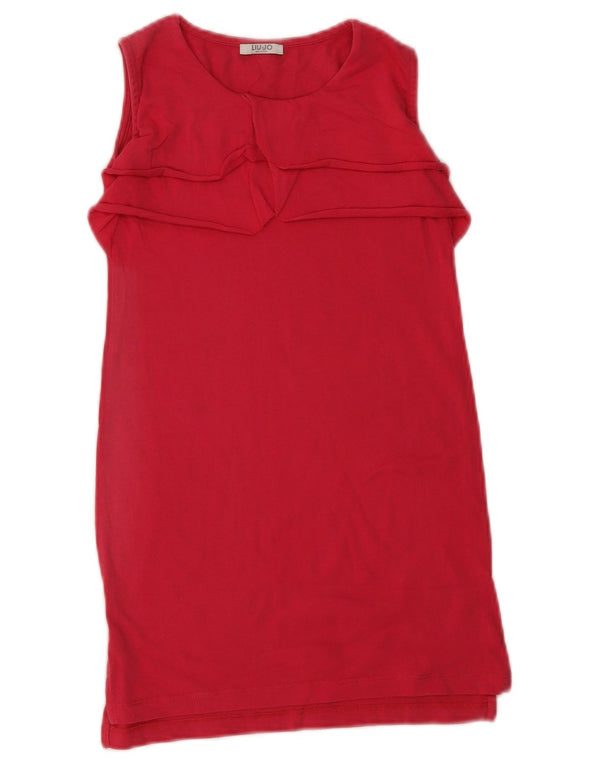 Liu Jo Ärmelloses T-Shirt-Oberteil für Mädchen, 5–6 Jahre, rote Baumwolle