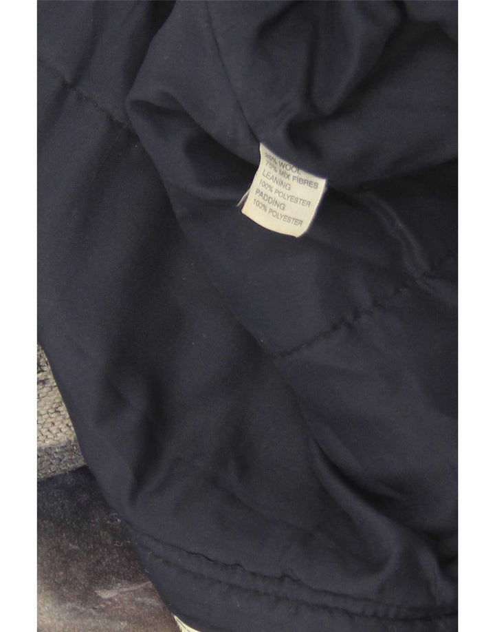 Vintage Herren Duffle Jacke UK 40 Große graue Fair-Isle-Wolle