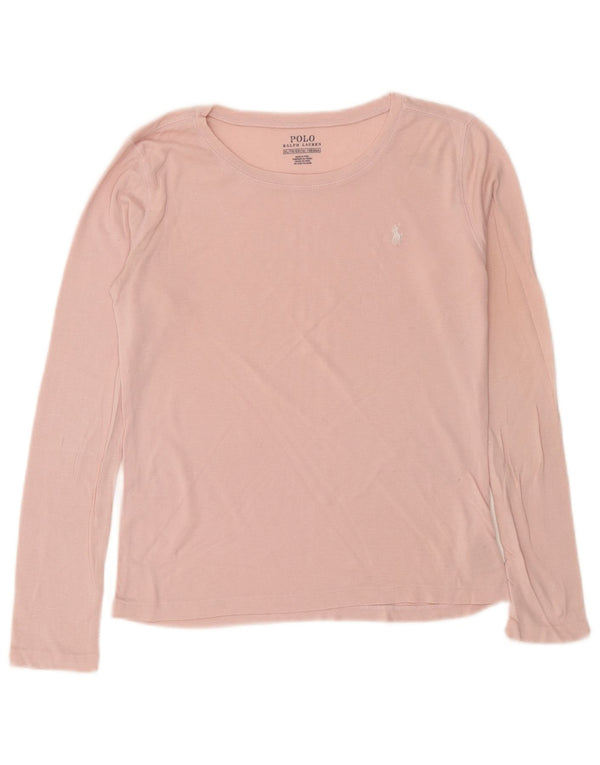 Polo Ralph Lauren Mädchen-Top, langärmelig, 15–16 Jahre, XL, Rosa, Baumwolle