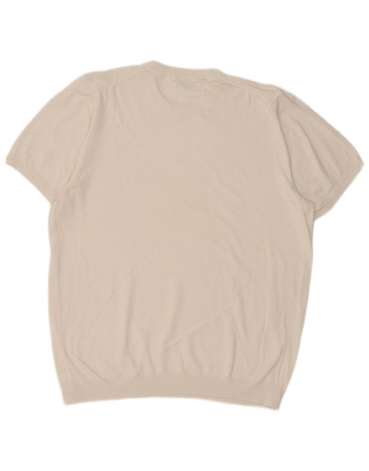 Zara Herren T-Shirt Top Mittelweiß