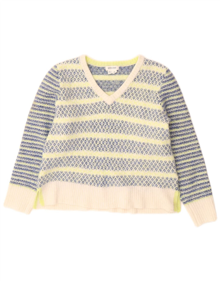 White Stuff Damen-Pullover mit V-Ausschnitt, Größe M, mehrfarbig