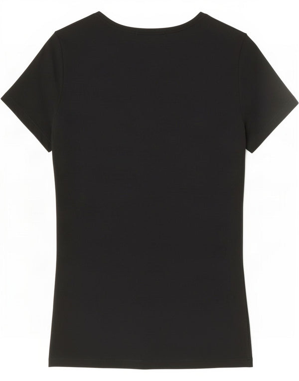 Levi's Damen T-Shirt Top UK 10 Small Schwarz Baumwolle