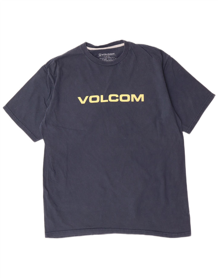 VOLCOM Herren-T-Shirt mit Grafik, groß, marineblau, Baumwolle